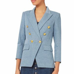 Veronica Beard Blue Blazer with Gold Buttons